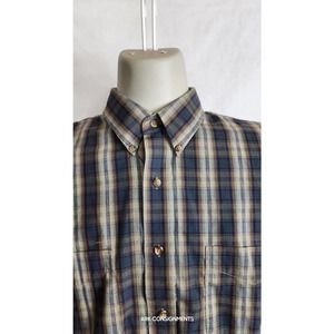 VAN HEUSEN WRINKLE FREE MEN'S BUTTON UP LONG SLEEVED SHIRT SIZE XL